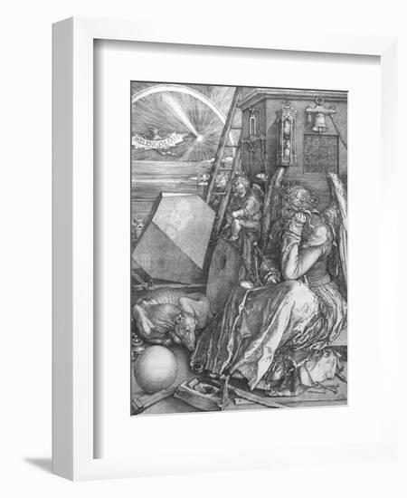 Melancolia, engraving, 1514-Albrecht Dürer-Framed Premium Giclee Print