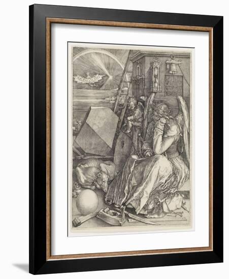 Melancolia I, 1514 (Engraving)-Albrecht Dürer or Duerer-Framed Giclee Print