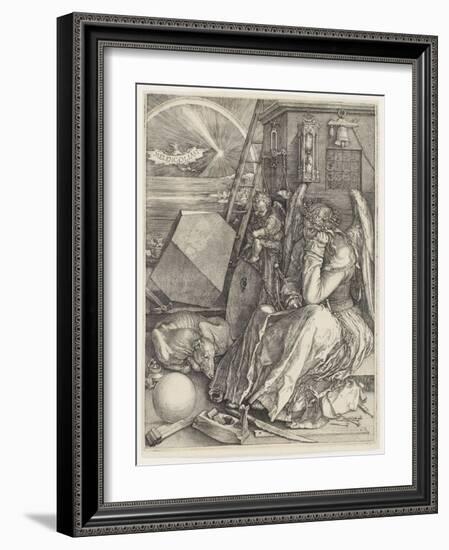 Melancolia I, 1514 (Engraving)-Albrecht Dürer or Duerer-Framed Giclee Print