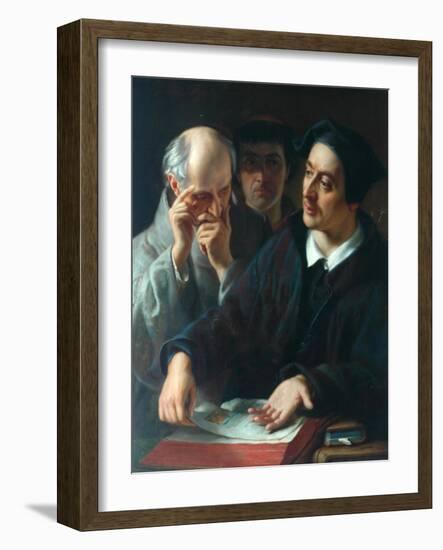 Melancthon, Expounding A Text, 1863-Solomon Alexander Hart-Framed Giclee Print