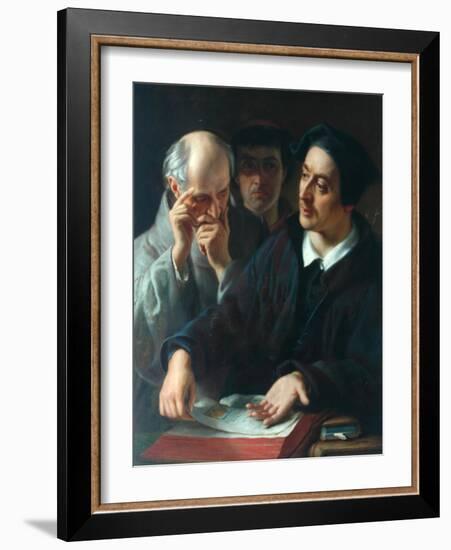 Melancthon, Expounding A Text, 1863-Solomon Alexander Hart-Framed Giclee Print