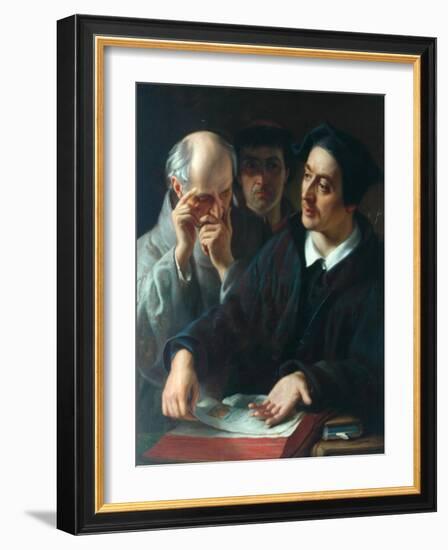 Melancthon, Expounding A Text, 1863-Solomon Alexander Hart-Framed Giclee Print