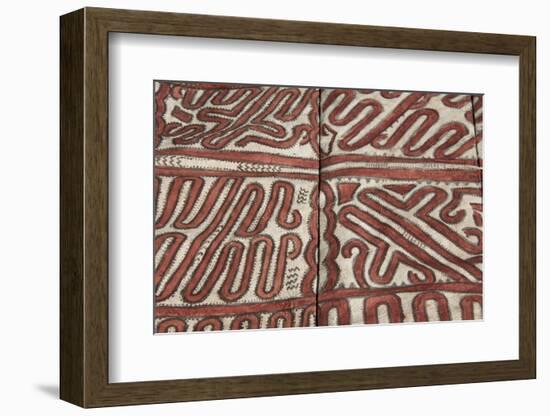 Melanesia, Papua New Guinea, Tufi. Traditional Handmade Tapa Cloth-Cindy Miller Hopkins-Framed Photographic Print