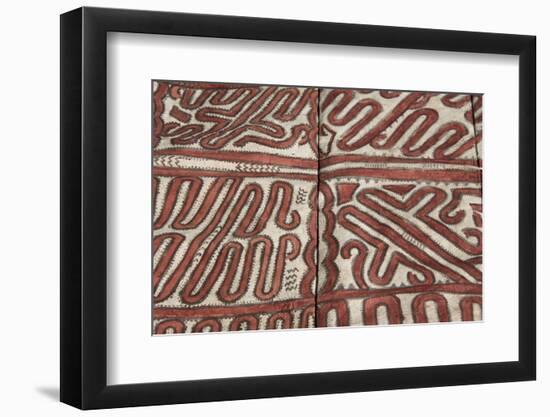 Melanesia, Papua New Guinea, Tufi. Traditional Handmade Tapa Cloth-Cindy Miller Hopkins-Framed Photographic Print