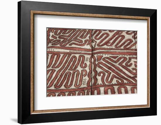 Melanesia, Papua New Guinea, Tufi. Traditional Handmade Tapa Cloth-Cindy Miller Hopkins-Framed Photographic Print