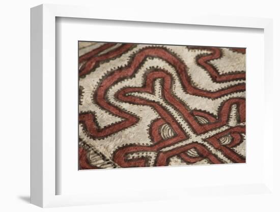 Melanesia, Papua New Guinea, Tufi. Traditional Handmade Tapa Cloth-Cindy Miller Hopkins-Framed Photographic Print