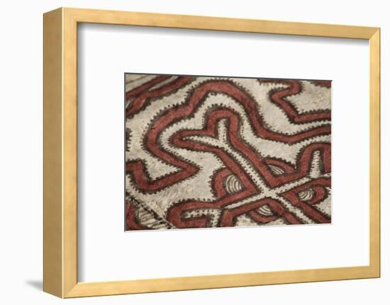 Melanesia, Papua New Guinea, Tufi. Traditional Handmade Tapa Cloth-Cindy Miller Hopkins-Framed Photographic Print