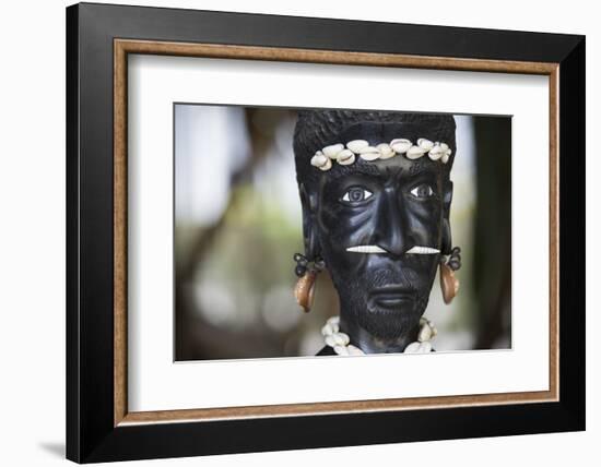 Melanesia, Solomon Islands, Guadalcanal Island, Honiara. Wood Carving-Cindy Miller Hopkins-Framed Photographic Print