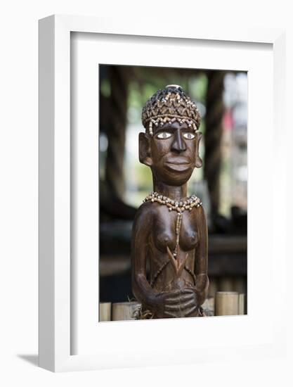 Melanesia, Solomon Islands, Guadalcanal Island. Wood Carved Figurine-Cindy Miller Hopkins-Framed Photographic Print