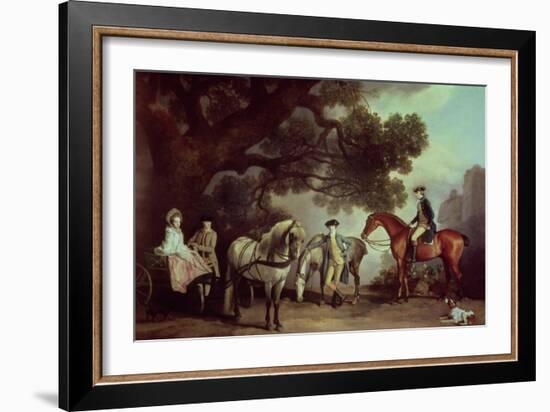 Melbourne and Milbanke Families-George Stubbs-Framed Giclee Print