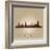 Melbourne Australia Skyline City Silhouette-Yurkaimmortal-Framed Art Print