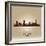 Melbourne Australia Skyline City Silhouette-Yurkaimmortal-Framed Art Print