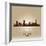 Melbourne Australia Skyline City Silhouette-Yurkaimmortal-Framed Art Print