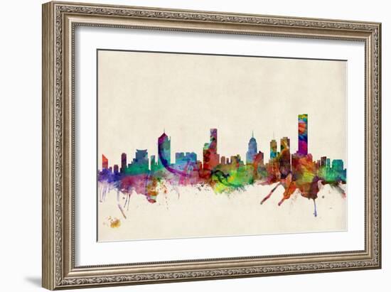 Melbourne Australia Skyline-Michael Tompsett-Framed Art Print