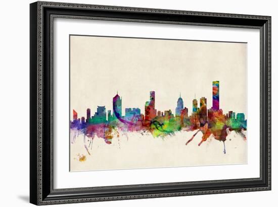 Melbourne Australia Skyline-Michael Tompsett-Framed Art Print