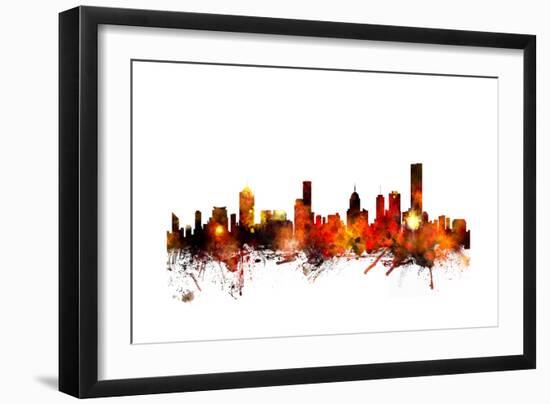 Melbourne Australia Skyline-Michael Tompsett-Framed Art Print