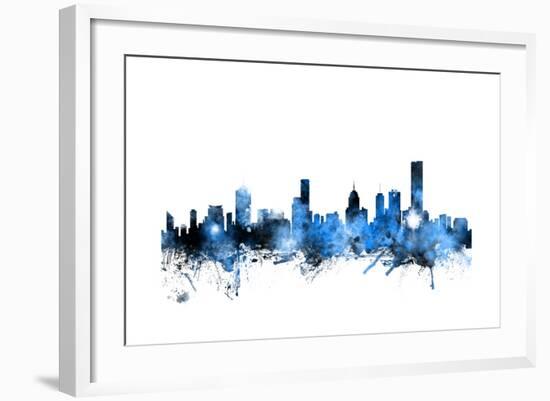 Melbourne Australia Skyline-Michael Tompsett-Framed Art Print