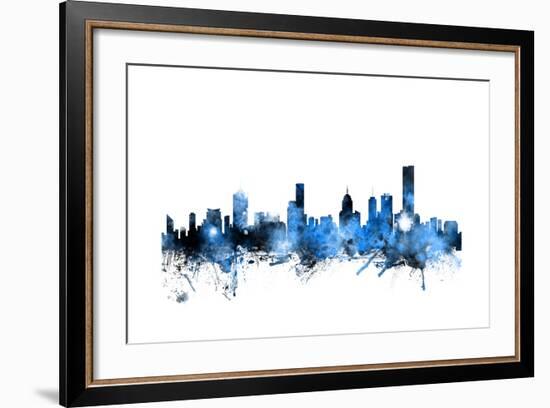 Melbourne Australia Skyline-Michael Tompsett-Framed Art Print