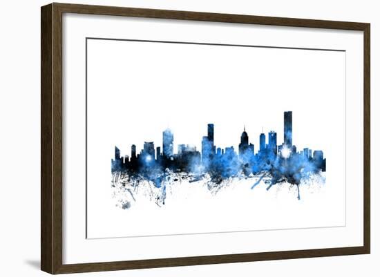 Melbourne Australia Skyline-Michael Tompsett-Framed Art Print