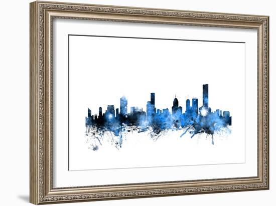 Melbourne Australia Skyline-Michael Tompsett-Framed Art Print