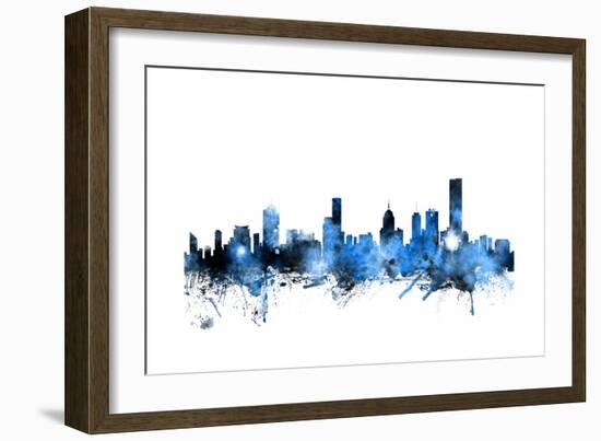 Melbourne Australia Skyline-Michael Tompsett-Framed Art Print