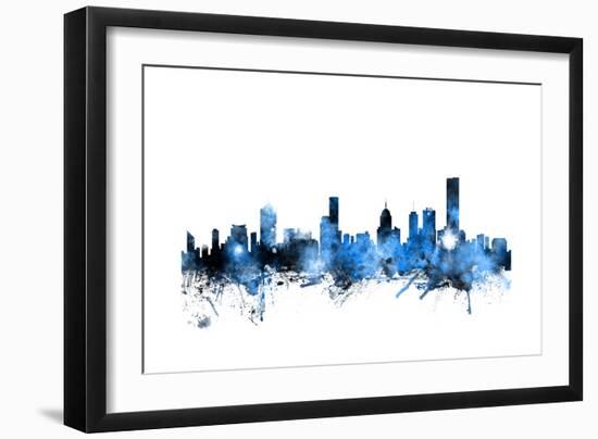 Melbourne Australia Skyline-Michael Tompsett-Framed Art Print