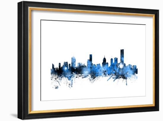 Melbourne Australia Skyline-Michael Tompsett-Framed Art Print