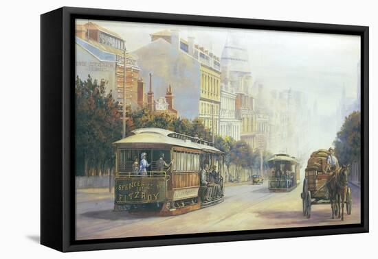 Melbourne Cable Cars-John Bradley-Framed Premier Image Canvas