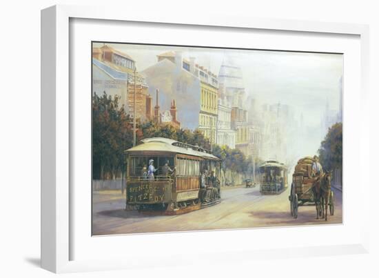 Melbourne Cable Cars-John Bradley-Framed Giclee Print