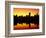 Melbourne CBD and Telstra Dome at Dawn, Victoria, Australia-David Wall-Framed Photographic Print