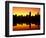 Melbourne CBD and Telstra Dome at Dawn, Victoria, Australia-David Wall-Framed Photographic Print