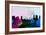 Melbourne City Skyline-NaxArt-Framed Art Print