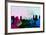 Melbourne City Skyline-NaxArt-Framed Art Print