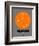 Melbourne Orange Subway Map-NaxArt-Framed Art Print