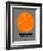 Melbourne Orange Subway Map-NaxArt-Framed Art Print