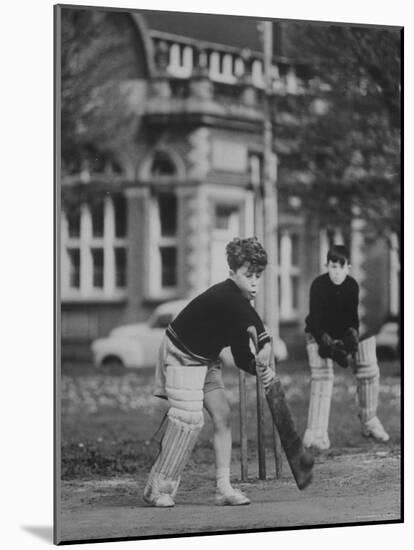 Melbourne School Boys Playing Cricket-John Dominis-Mounted Photographic Print