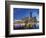 Melbourne Southbank Skyline, Eureka Tower and Hamer Hall over the Yarra River at Twilight-Cahir Davitt-Framed Photographic Print