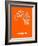 Melbourne Street Map Orange-NaxArt-Framed Art Print