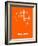 Melbourne Street Map Orange-NaxArt-Framed Art Print