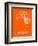 Melbourne Street Map Orange-NaxArt-Framed Art Print