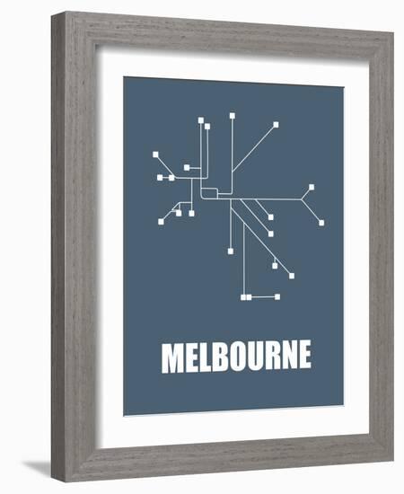 Melbourne Subway Map I-null-Framed Art Print