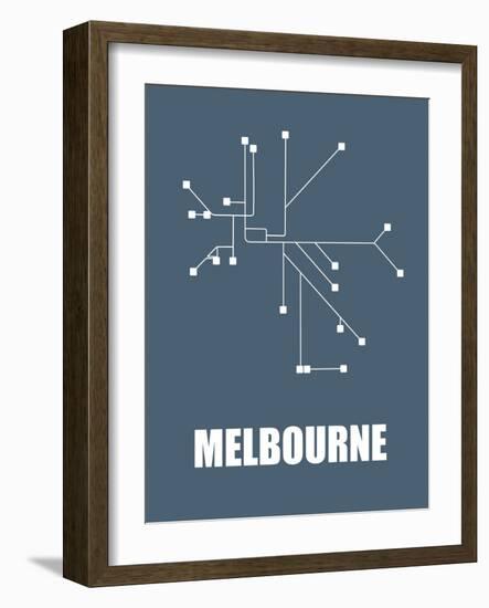 Melbourne Subway Map I-null-Framed Art Print