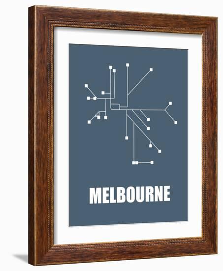 Melbourne Subway Map I-null-Framed Art Print