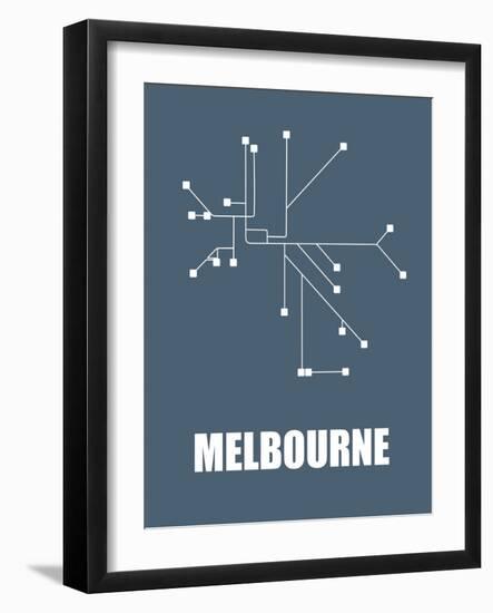 Melbourne Subway Map I-null-Framed Art Print