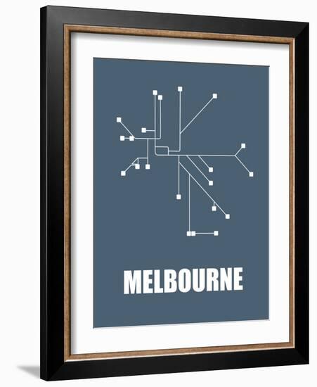 Melbourne Subway Map I-null-Framed Art Print