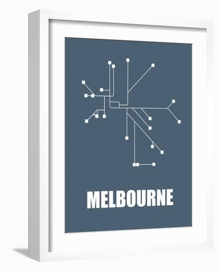 Melbourne Subway Map I-null-Framed Art Print