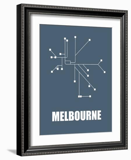 Melbourne Subway Map I-null-Framed Art Print