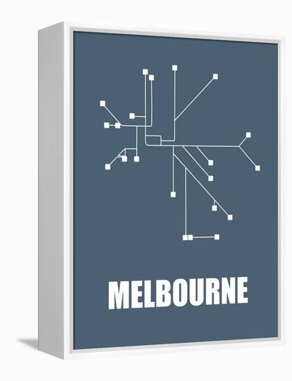 Melbourne Subway Map I-null-Framed Stretched Canvas