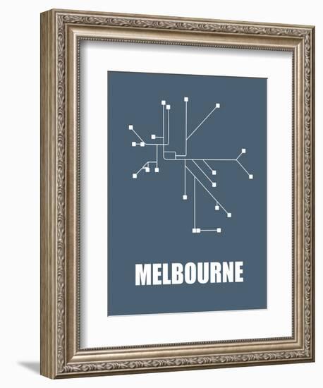 Melbourne Subway Map I-null-Framed Art Print