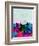 Melbourne Watercolor Skyline-NaxArt-Framed Art Print